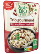 Trio Riz Lentilles Haricots Jardin bio