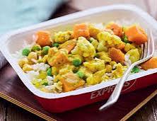 Curry de légumes et pois chiches, duo de riz Picard