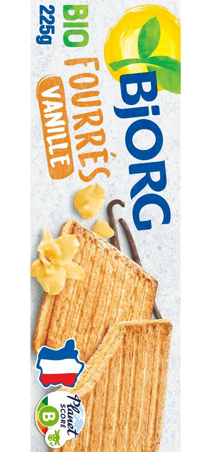 Biscuits fourrée vanille Bio BJORG