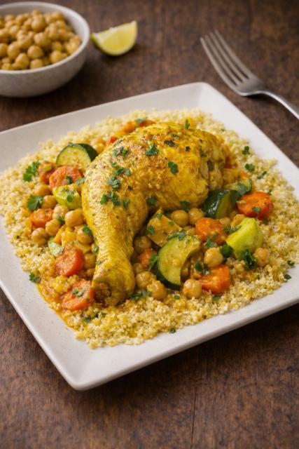 Couscous au poulet et curcuma
