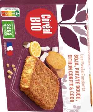 Pavés fondants Soja, patate douce, citron confit et coco Bio CEREAL BIO