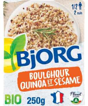 Plat cuisiné bio Boulghour quinoa sésame  BJORG