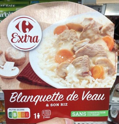 Plat cuisiné blanquette de veau riz CARREFOUR EXTRA