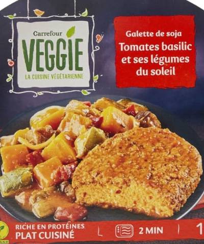 Plat cuisiné galette soja légumes du soleil CARREFOUR VEGGIE