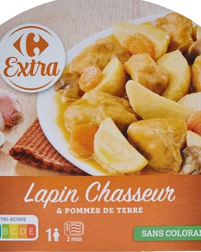 Plat cuisiné lapin pommes de terre CARREFOUR EXTRA