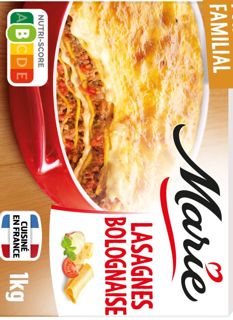Plat cuisiné lasagnes à la bolognaise MARIE