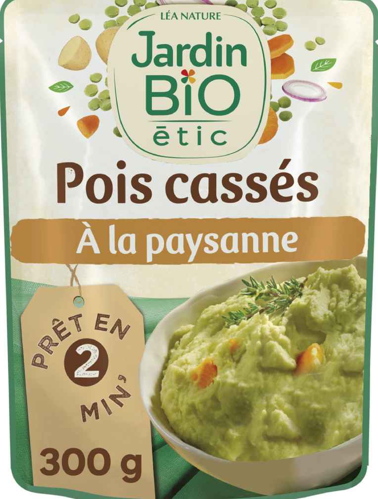 Plat cuisiné pois cassés à la paysanne Bio JARDIN BIO ETIC