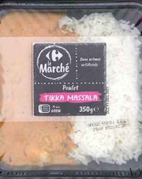 Plat cuisiné poulet tikka massala CARREFOUR LE MARCHE