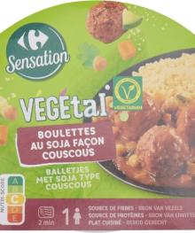 Plat cuisiné boulettes au soja CARREFOUR VEGGIE