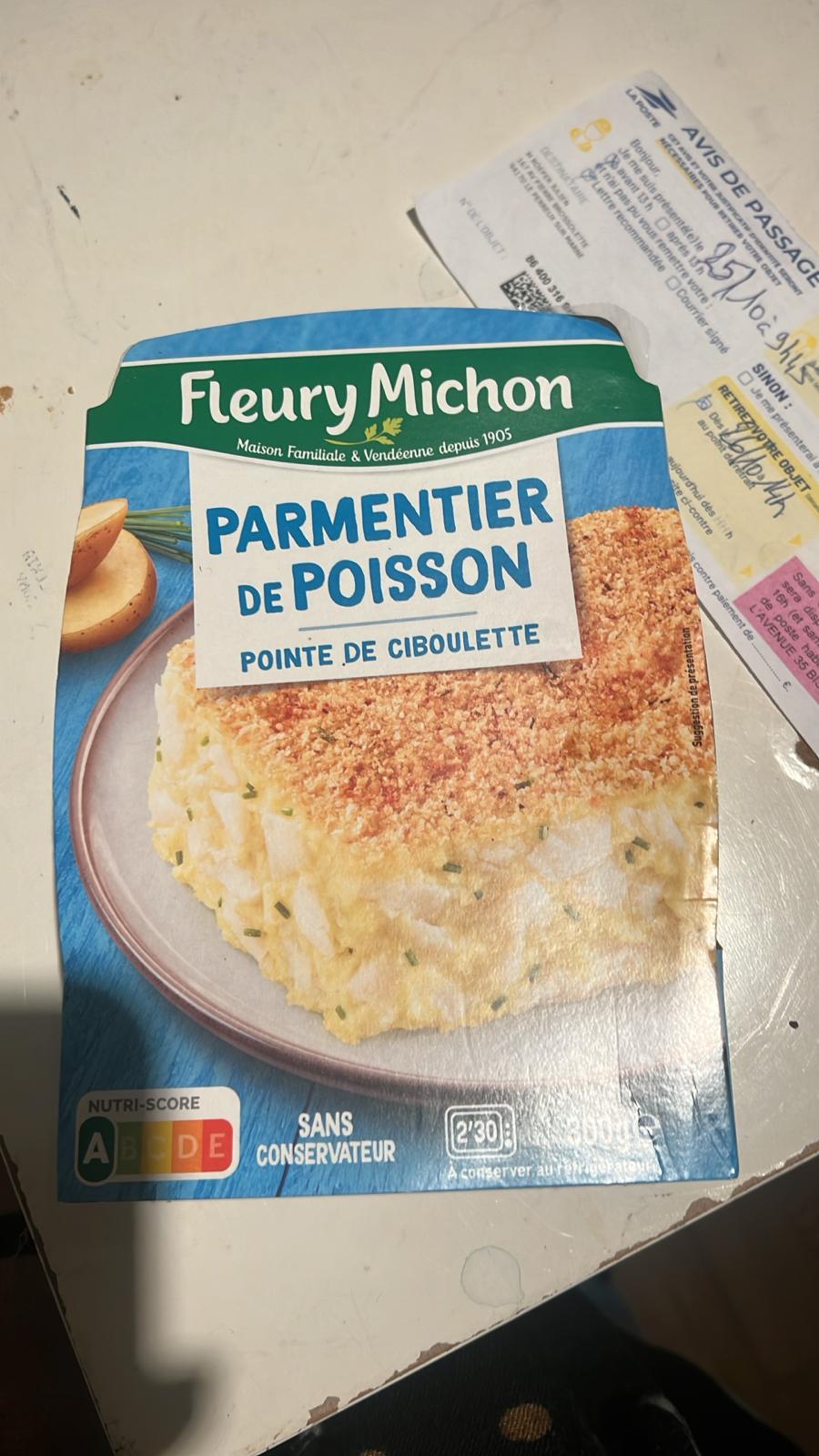 Parmentier de poisson, pointe de ciboulette Fleury Michon