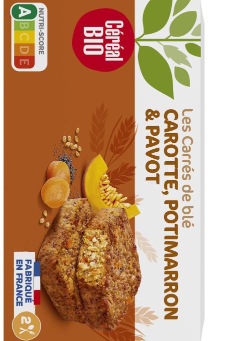 Galettes blé, carottes, potimarron et pavot Bio CEREAL BIO