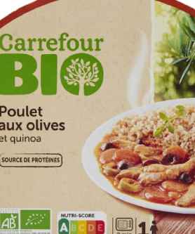 Plat cuisiné  poulet quinoa Bio CARREFOUR BIO