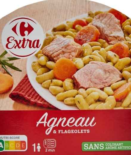 Plat cuisiné agneau flageolets CARREFOUR EXTRA