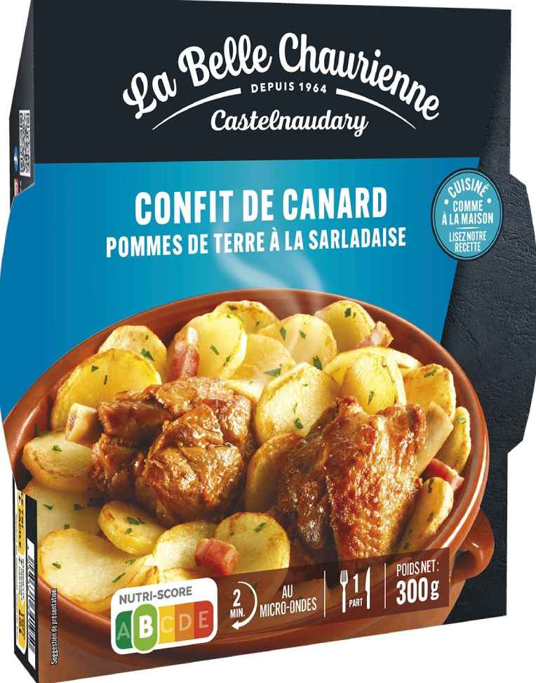 Plat cuisiné confit de canard à la Sarladaise LA BELLE CHAURIENNE