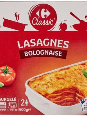 Plat cuisiné lasagnes bolognaise CARREFOUR CLASSIC'