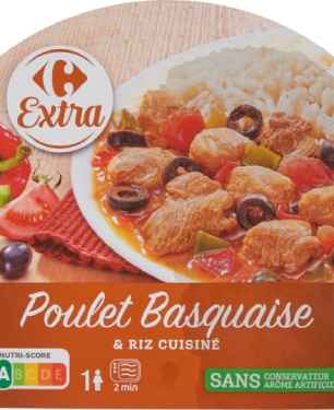 Plat cuisiné poulet basquaise CARREFOUR CLASSIC'