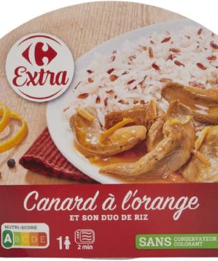 Plat cuisiné canard riz CARREFOUR EXTRA
