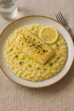 Colin sauce citron et riz