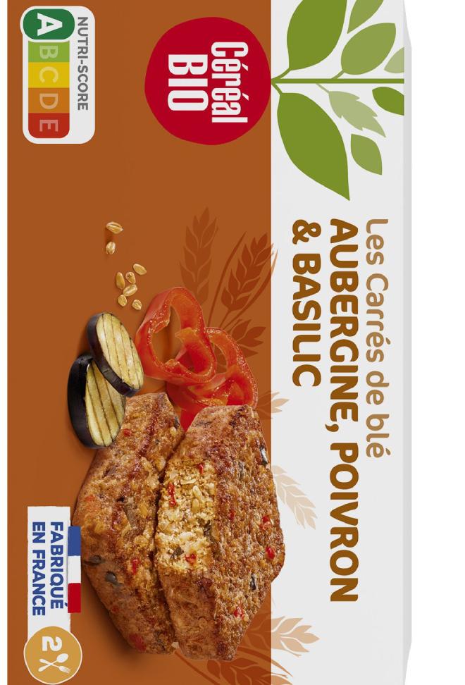 Galettes blé, aubergine, poivron et basilic Bio CEREAL BIO